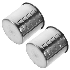 HEMOTON Edelstahlbehälter 2 Stück Edelstahl-Messbecher Mit Backmessbehälter 250 Ml Mehlbehälter