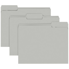 File Folder, RAZCC 150 Pack 1/3 Cut Tab File Folders Letter Size, Grey, Folders with Tab, Great for Organizing and Easy File Storage