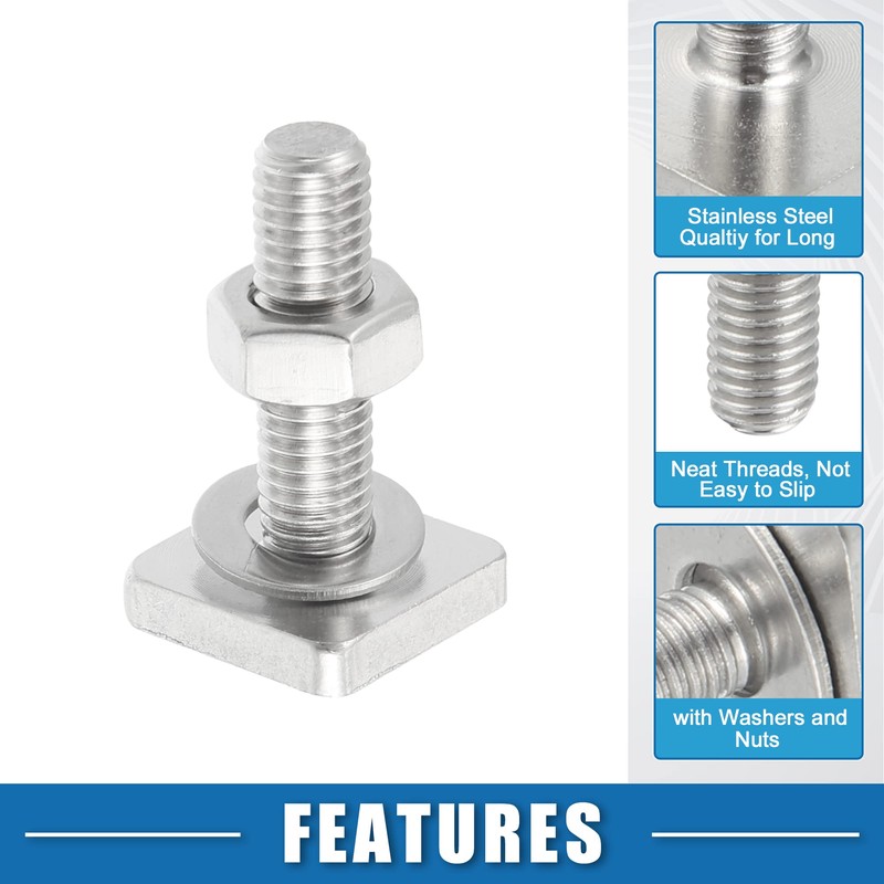 X AUTOHAUX Car Roof Rack T Shaped Slot Bolt M8