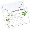 Pack of 10 Green Evening Wedding Invitations with envelopes- Choice