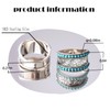 HAIXIAN Double row Turquoise Spheres lucky Flower Pattern Engraved Band