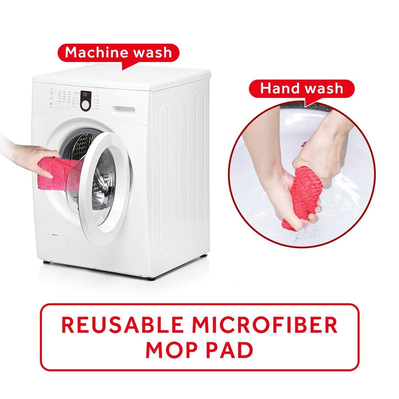 16.5 inch Mop Pads Refills, 3 Pack Microfiber Reusable Replacement