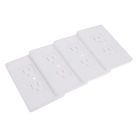 COHEALI 4Pcs Safety Outlet Covers Protective Socket Lids for Durable Electrical Plug Protectors Prevents Accidental Insertion Dust Entry White