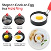 Egg Ring 4-Pack Stainless Steel Egg Rings with Anti-Scald Folding