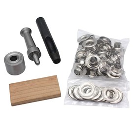 C.S. Osborne Nickel Grommet Kit #K232-4, 1/2" Hole, Made in USA