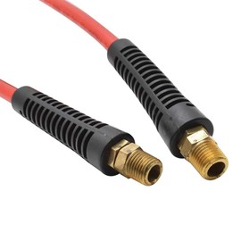 Interstate Pneumatics HR34-020 Red Polyurethane Recoil Air Hose 1/4 Inch x 20 Feet Swivel Fittings