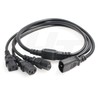 HTcable UPS PDU Computer PC Power Splitter Cord C14 to