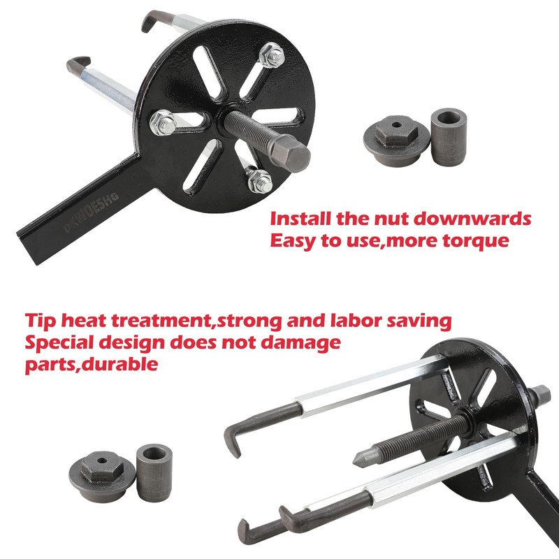 DKwoeshg Bearing Puller Kit, Inner Hole 3-Jaw Puller with Curved