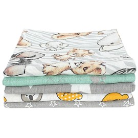 TupTam Baby Muslin Nappies Burp Cloths 70 x 80 Pack of 5/10 Colour: Unisex 6, Number of Pieces: 10 Pack