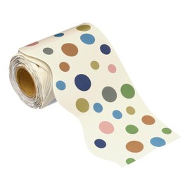 PATIKIL 3" x 32.8Ft Bulletin Board Border,Colorful Dot Scalloped Trim Strips Wall Decor for Locker Classroom Cork Poster Black Board White Chalkboard, Colorful