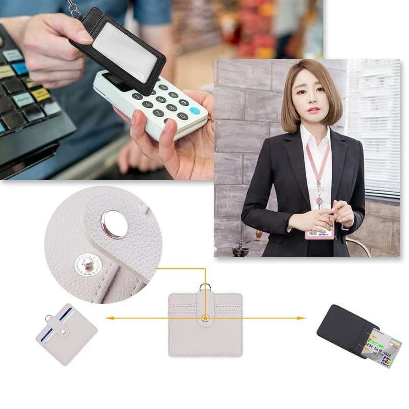 ID Card Holder - Horizontal & Vertical ID Card Case,