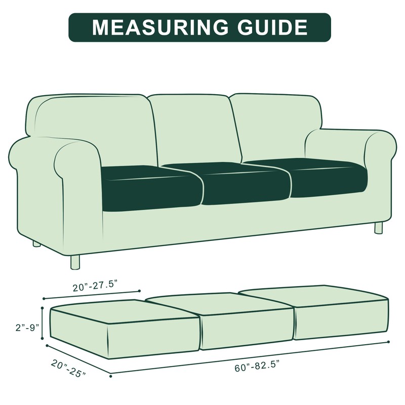 Hokway Stretch Couch Cushion Slipcovers Reversible Cushion Replacement Slipcovers Sofa