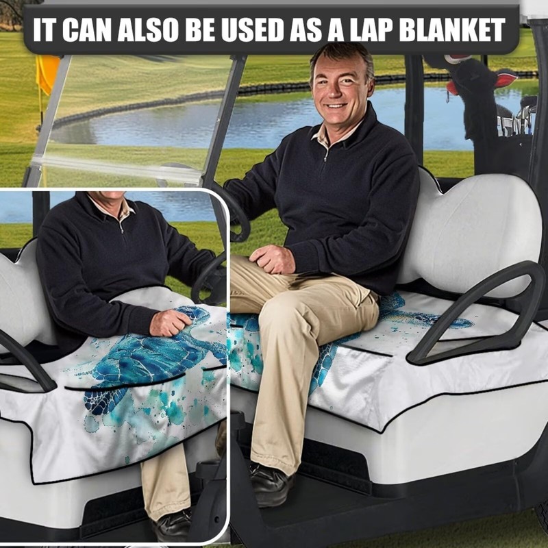 Darisoco Sea Turtle Evolution Golf Cart Seat Covers Golf Cart
