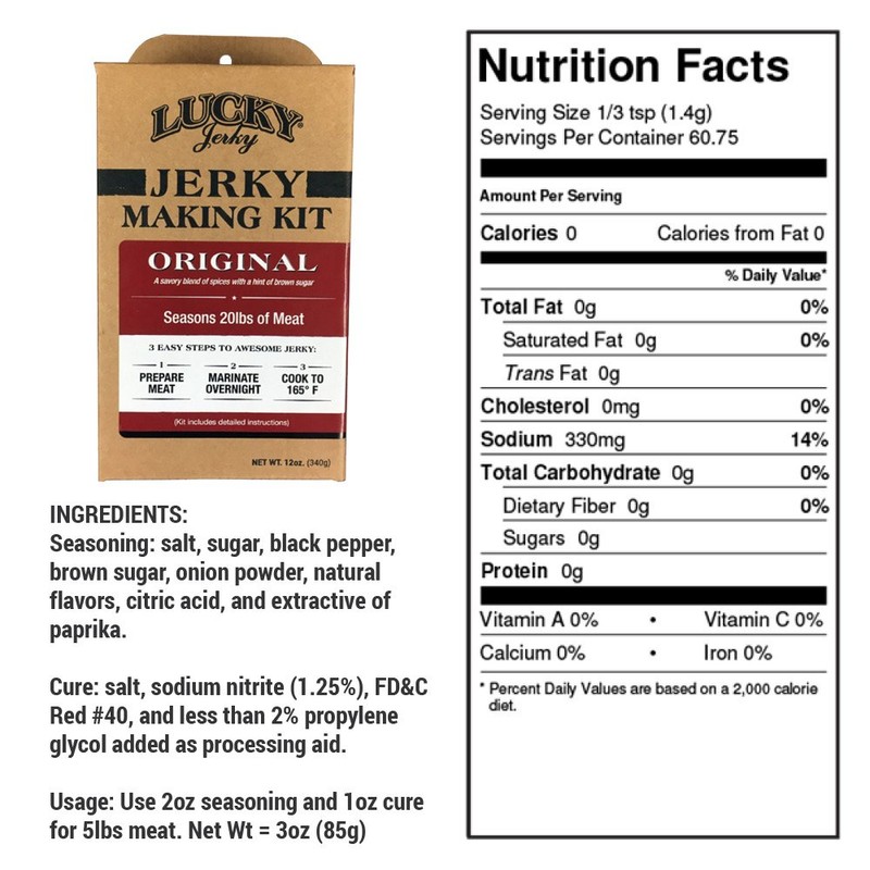 Lucky Jerky DIY Jerky Seasoning and Cure Kit 4 Pack