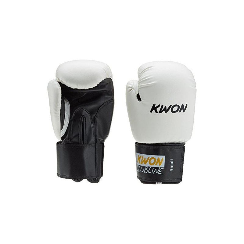 Kwon Clubline Pointer Small Hand Boxing Gloves - White/Black, 8