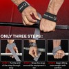 TECEUM Lifting Wrist Straps with Neoprene Padding Support – Gray