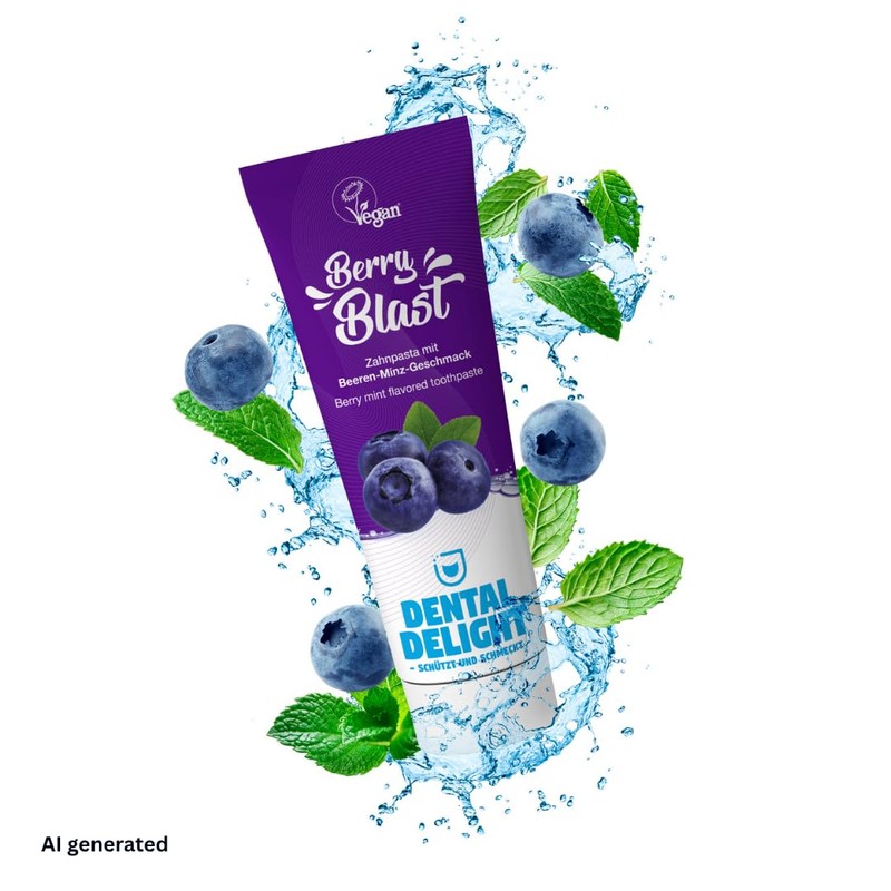 DENTAL DELIGHT Pack of 4 Berry Blaste Toothpaste with Berry