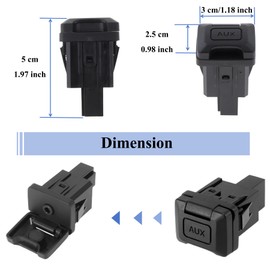 PANNUOSCS - Reemplazo de puerto auxiliar compatible con Honda Civic 2006-2011 2009-2011 Honda CRV adaptador de entrada auxiliar Jack de entrada de audio reemplaza #39112-SNA-A01 Jack de entrada