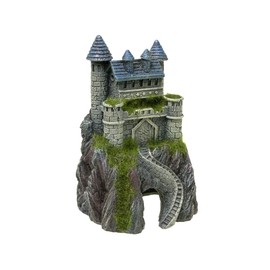 Blue Ribbon EE-1123 Exotic Environments Mountain Top Castle with Moss Aquarium Ornament