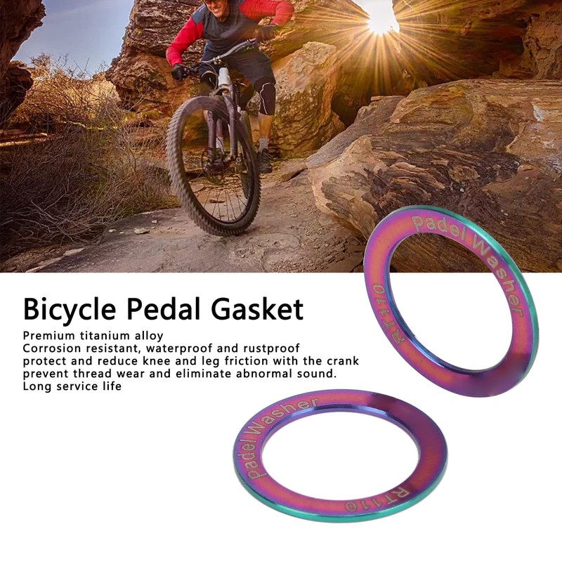 BuyWeek Bicycle Pedals Washers, Pack of 2 Waterproof Extended Bicycle