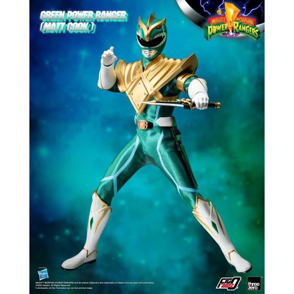 Threezero Mighty Morphin Power Rangers FigZero Green Ranger (Matt Cook