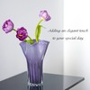 8'' Blown Glass Flower Vase for Home Wedding Modern Centerpieces