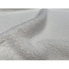 LushFabric Boucle Upholstery Fabric for Home Decor Cushion Textile Oyster Chair Soft Wool Bouclé Material - 145cm - Cream Off White