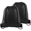 KUUQA 2 Pcs Drawstring Backpack Bags Sports Cinch Sack String
