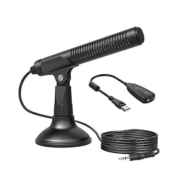 PoP voice USB Microphone, Condenser Computer PC Mic for Recording,