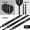 Harrows SUPERGRIP BLACK EDITION 90% Tungsten Steel Tip Darts Set.