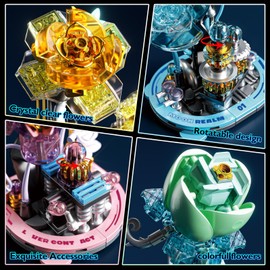 JMBricklayer Flowers Succulents Building Sets for Adults 20145, 6 Pack Special Flowers Botanical Collection Building Toys, Unique Display for Room Decor, Gorgeous Bonsai Flowers Gifts for Women Girls