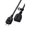 ELECOM Power Strip Extension Cord 2m with Dust-proof Shutter Polarity