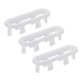 PATIKIL Sink Trim Overflow Cover, 3Pcs 2x0.7 Inch Oval Sink Overflow Rings Basin Drain Cover Hole Insert in Caps for Kitchen Bathroom, White