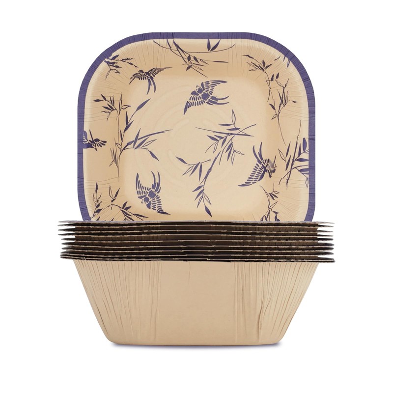 Cherypick Paper Bowls 16 oz/470 ml, 30 Pack Bamboo Pulp