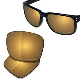 SAUCER Premium Replacement Lenses for Oakley Holbrook OO9102 Sunglasses High Defense - Bronze Gold Polarized