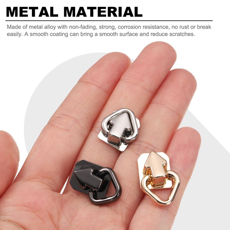 sourcing map Metal Ball Studs Rivets D Ring, 8 Pcs