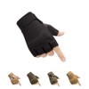 HYCOPROT Fingerless Gloves, Knuckle Protective Breathable Lightweight Outdoor Gloves for