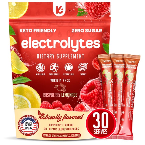 Keppi Keppi Electrolytes Hydration Packets 30 Serves - Sugar Free