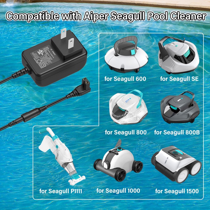 HIENADTOR 12.6V Charger for Aiper Seagull 600 SE 800 800B