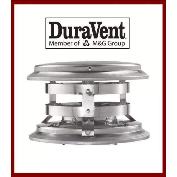 DURAVENT 6" DuraTech Vent Pipe Stainless Steel Chimney Cap #6DT-VC