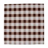 Gingham Paper Cocktail Napkins in Chocolate - 20 Per Package