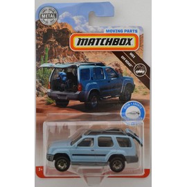 Light Blue 2000 Nissan Xterra 2018 Matchbox Moving Parts Off-Road Series 1:64 Scale Collectible Die Cast Metal Toy Car Model with Opening Hatchback