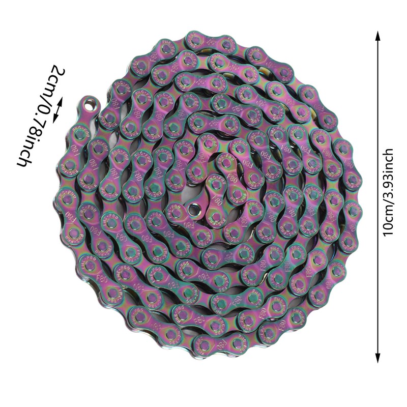 Bike Chain Rust Proof Sensitive Colorful Electroplating 6 7 8