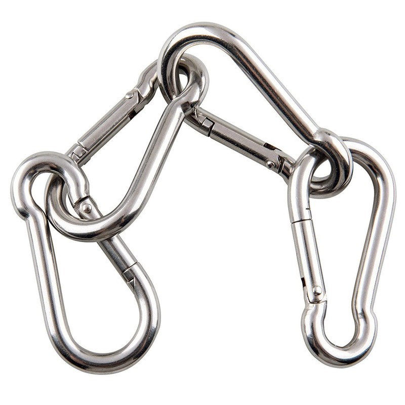 sprookber Carabiner Clips - 304 Stainless Steel Spring Snap Hook