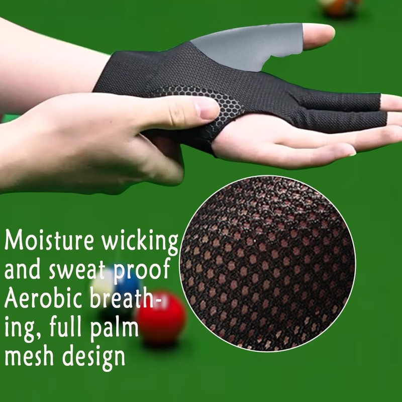 Generisch Billiard Gloves, Snooker Gloves, Billiard Pool Cue Gloves, Adjustable