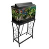 MAKLAINE Traditional Steel 20 Gallon Metal Aquarium Stand in Black
