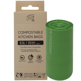 White Magic Eco Basics Compost Kitchen Bag 25-Pieces, 9.5 Litre Capacity