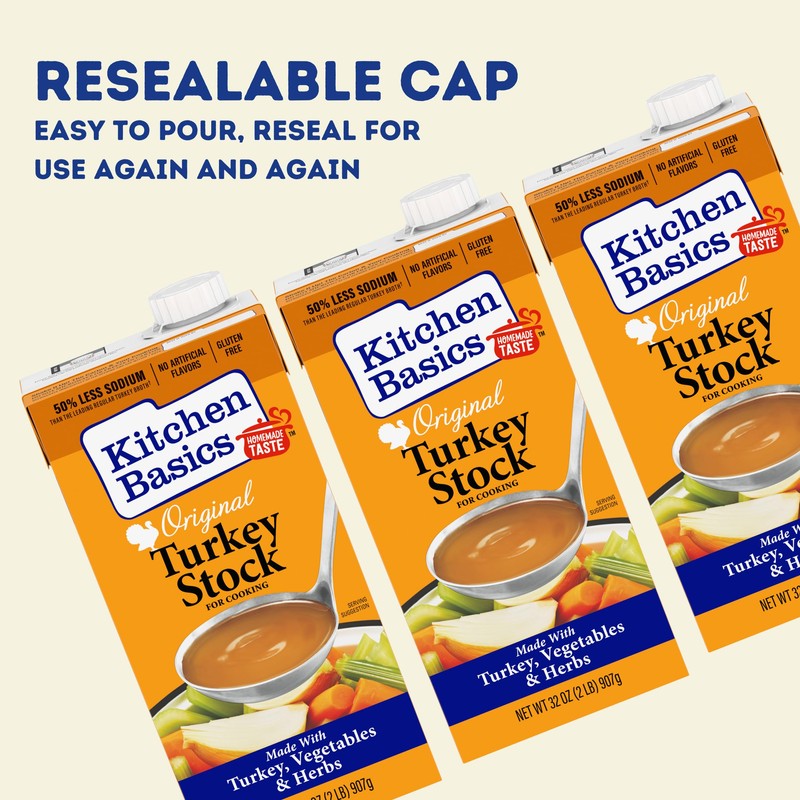 Kitchen Basics Turkey Stock - 32 oz Carton (Pack of
