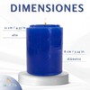 Luz María-Velas 500 grs-Paquete de 4 Velones (Rojo, Azul, Verde,