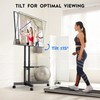 BONTEC Mobile TV Stand with Tilt Function, Rolling TV Cart